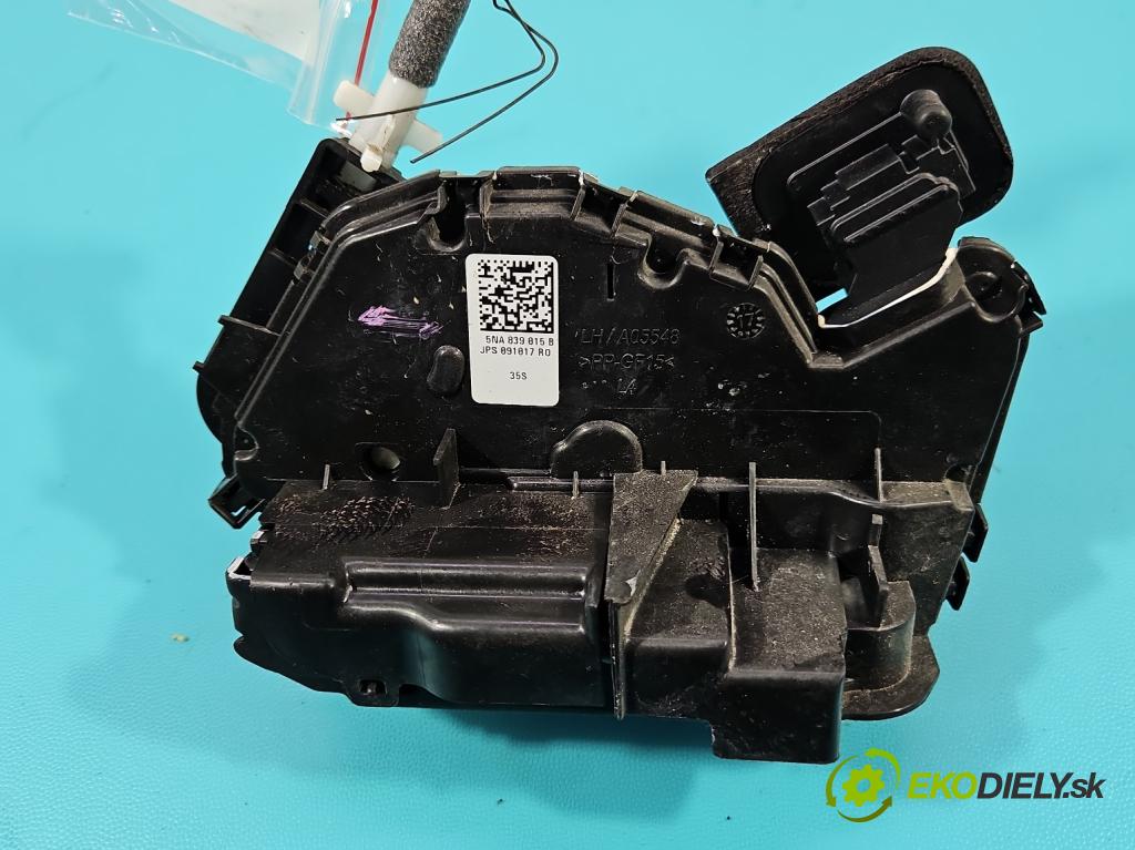 Vw Golf Sportsvan 1.4 TSI 125 HP manual 92 kW 1395 cm3 5- zámok zadné ľavý 5NA839015B