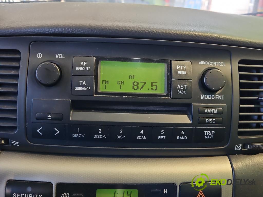 Toyota Corolla E12 2001-2009 2.0 D4D 90 hp manual 66 kW 1995 cm3 5- Radio továrna: 86120-1A180