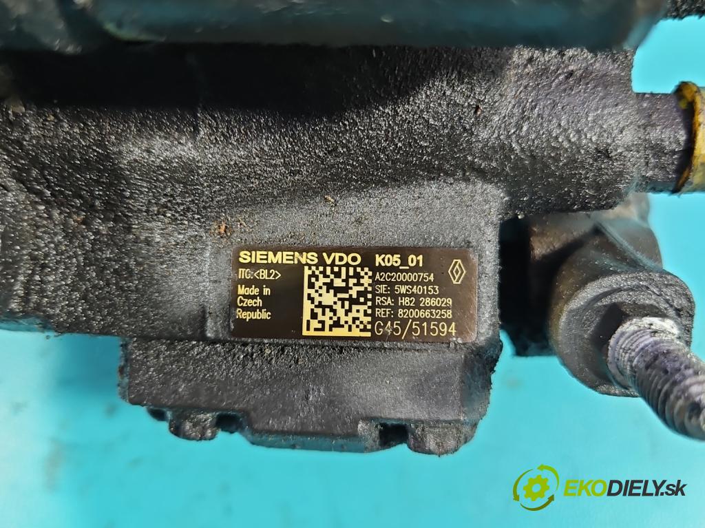 Renault Laguna III 2007-2015 1.5 dci 110 HP manual 81 kW 1461 cm3 5- čerpadlo vstrekovacia 8200663258 (Vstrekovacie čerpadlo)
