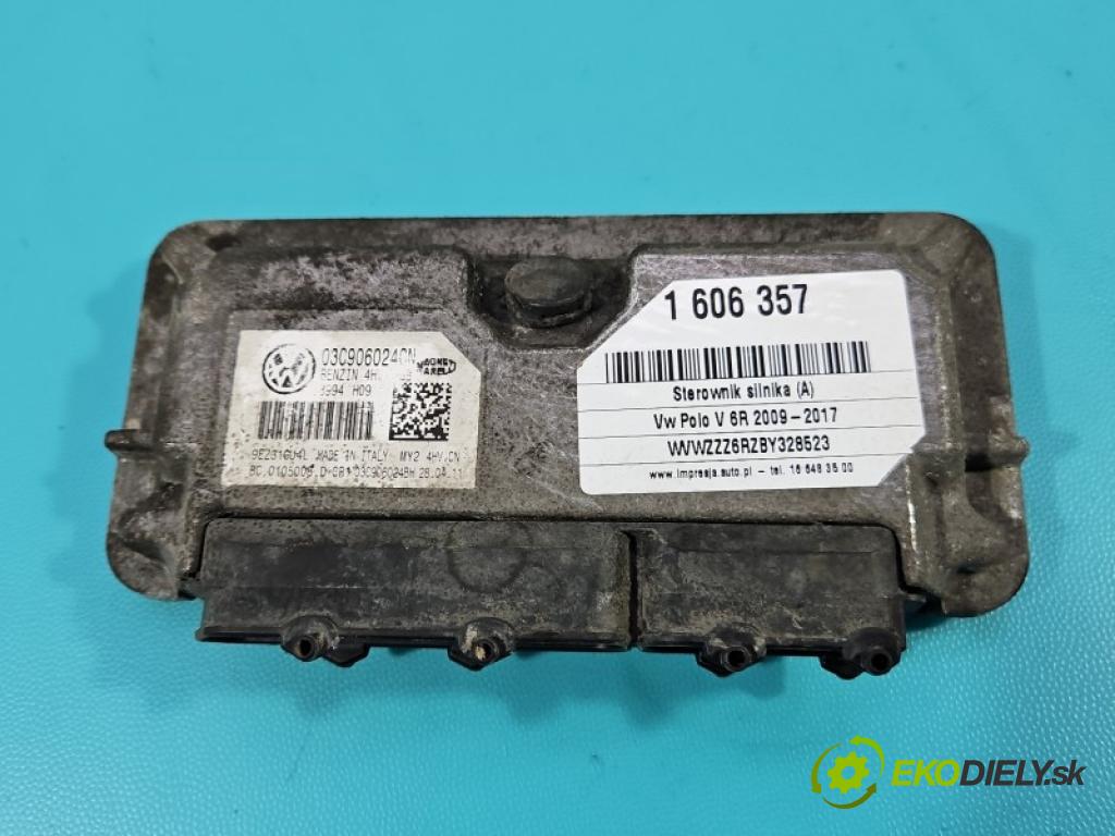 Vw Polo V 6R 2009-2017 1.4 16V 86 hp manual 63 kW 1390 cm3 5- řídící jednotka motoru 03C906024CN