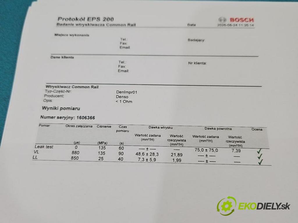 Toyota Corolla E12 2001-2009 2.0 D4D 90 hp manual 66 kW 1995 cm3 5- vstřikovač diesel 23670-27010