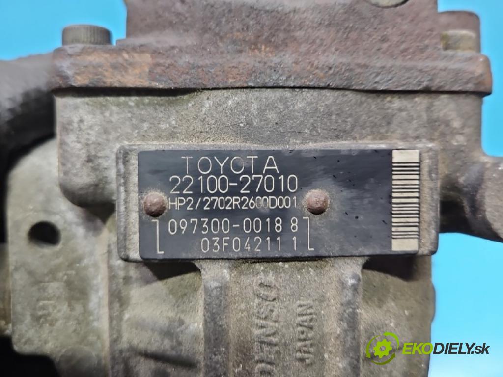 Toyota Corolla E12 2001-2009 2.0 D4D 90 hp manual 66 kW 1995 cm3 5- čerpadlo vstřikovací 22100-27010 (Vstřikovací čerpadlo)