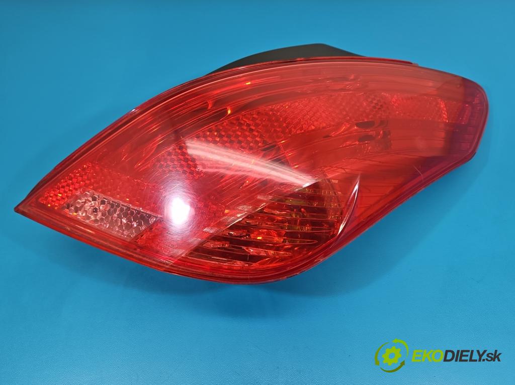 Peugeot 308 I 2007-2013 1.6 16V 120 hp manual 88 kW 1598 cm3 5- světlo zadní pravé 9680425680 (Klika dveří ostatní)
