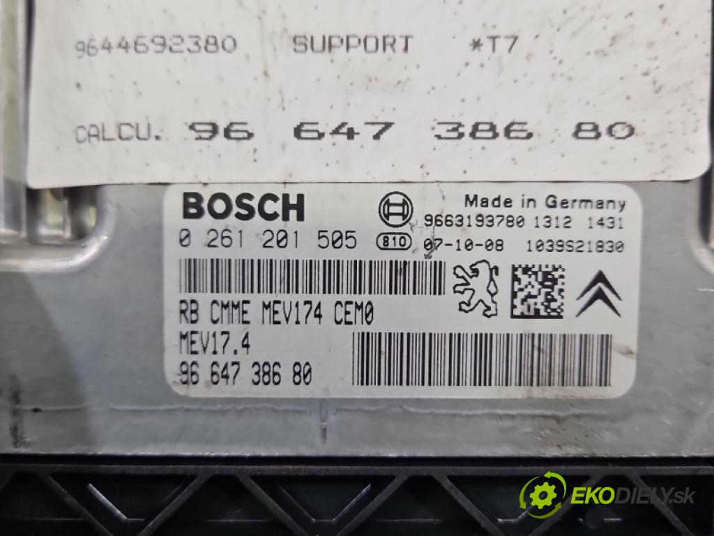 Peugeot 308 I 2007-2013 1.6 16V 120 hp manual 88 kW 1598 cm3 5- řídící jednotka motoru 0261201505