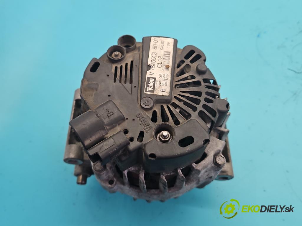Peugeot 308 I 2007-2013 1.6 16V 120 HP manual 88 kW 1598 cm3 5- Alternator 757651380 (Alternátor)