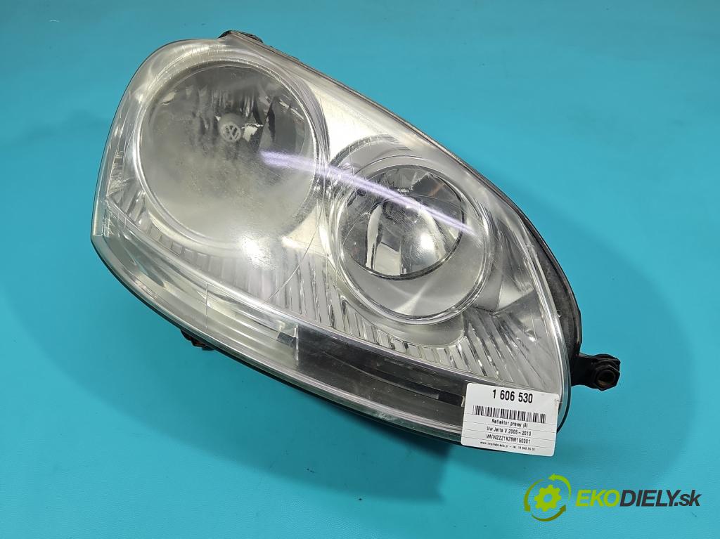 Vw Jetta V 2005-2010 1.4 TSI CAX 122 HP manual 90 kW 1390 cm3 4- Reflektor: pravý 1K6941006P (Svetlo predné pravé)