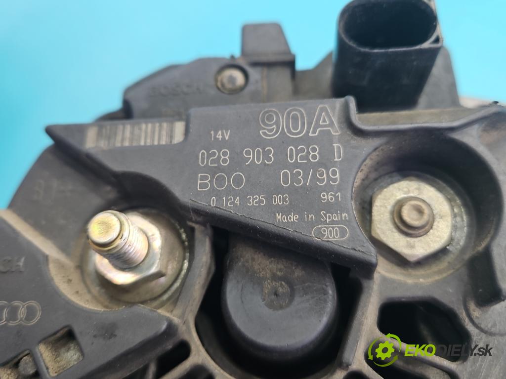 Vw Golf IV 1997-2003 1.4 16V 75 hp manual 55 kW 1390 cm3 5- Alternator 028903028D (Alternátor)