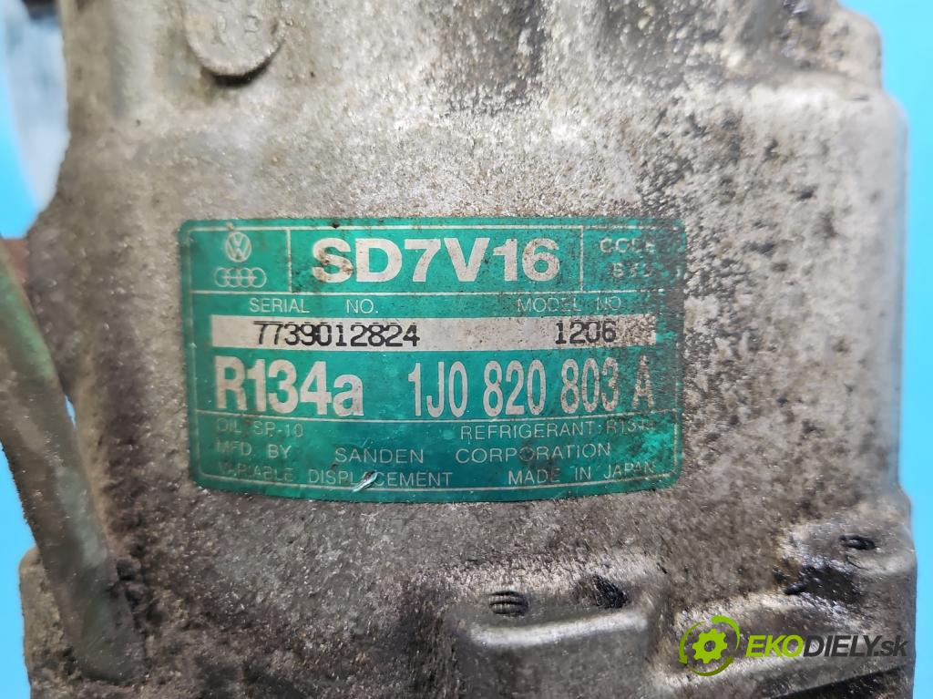 Vw Golf IV 1997-2003 1.4 16V 75 HP manual 55 kW 1390 cm3 5- Kompresor: klimatizácie 1J0820803A (Kompresor klimatizácie)
