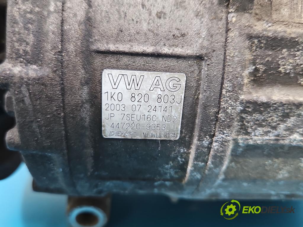 Vw Touran I 2003-2015 1.9 tdi 101 HP manual 74 kW 1896 cm3 5- Kompresor: klimatizácie 1K0820803J (Kompresor klimatizácie)