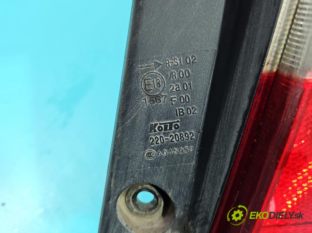 Subaru Forester II SG 2002-2008 2.0 boxer 158 HP manual 116 kW 1994 cm3 5- svetlo / reflektor zadné pravé  (Kľučka dverí ostatné)