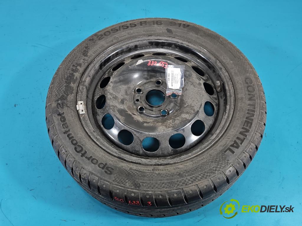Vw Jetta V 2005-2010 1.4 TSI CAX 122 hp manual 90 kW 1390 cm3 4- kolo náhradní 16
