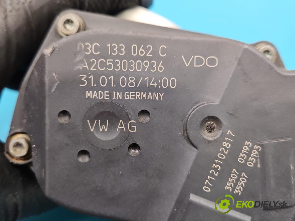 Vw Jetta V 2005-2010 1.4 TSI CAX 122 HP manual 90 kW 1390 cm3 4- klapka 03C133062C (Škrtiaca klapka)