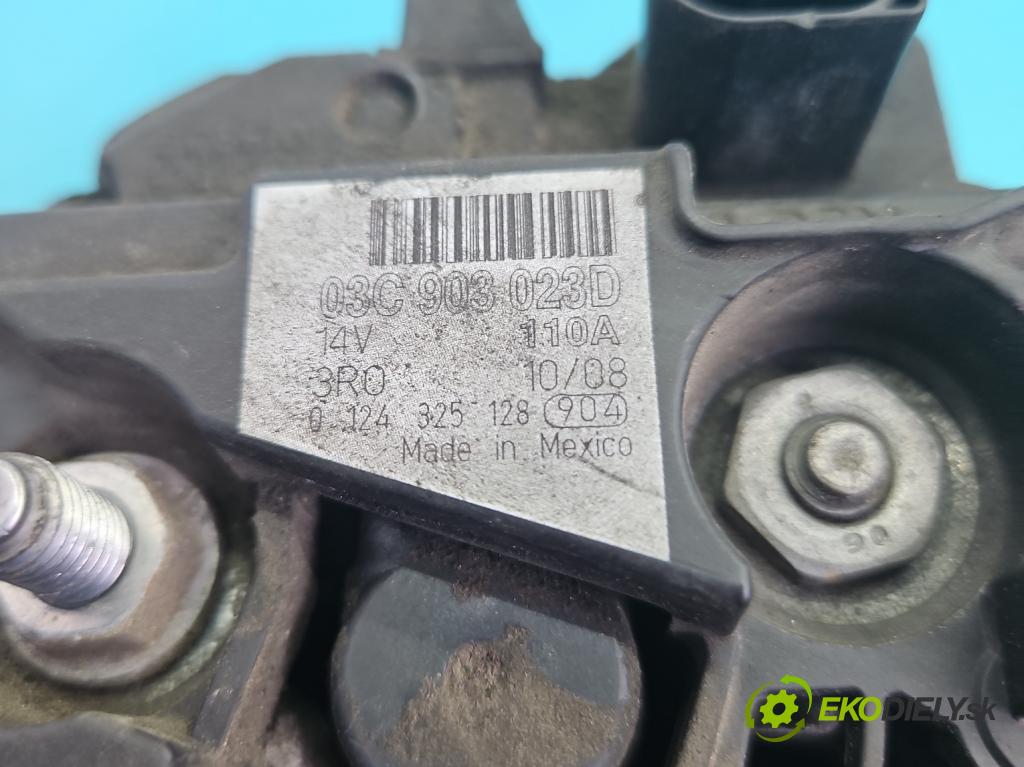 Vw Jetta V 2005-2010 1.4 TSI CAX 122 hp manual 90 kW 1390 cm3 4- Alternator 03C903023D (Alternátor)