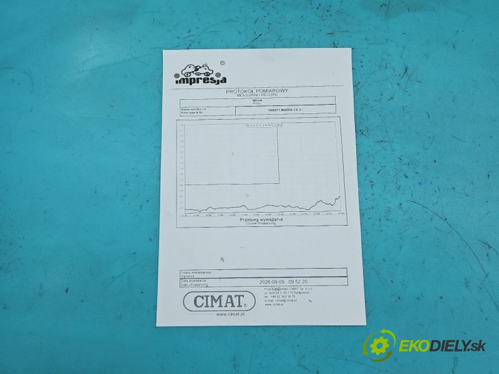 Mazda CX-3 2014-2021 1.5 105 hp manual 77 kW 1499 cm3 5- Turbodmychadlo repasováno 49130-01930