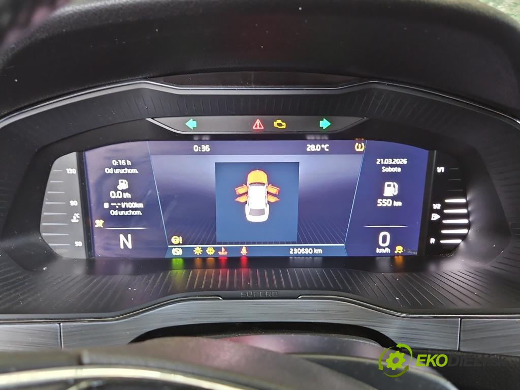 Skoda Superb III 2015-2024 1.5 TSI 150 hp automatic 110 kW 1498 cm3 5- Přístrojová deska 3V0920790G (Přístrojová deska)