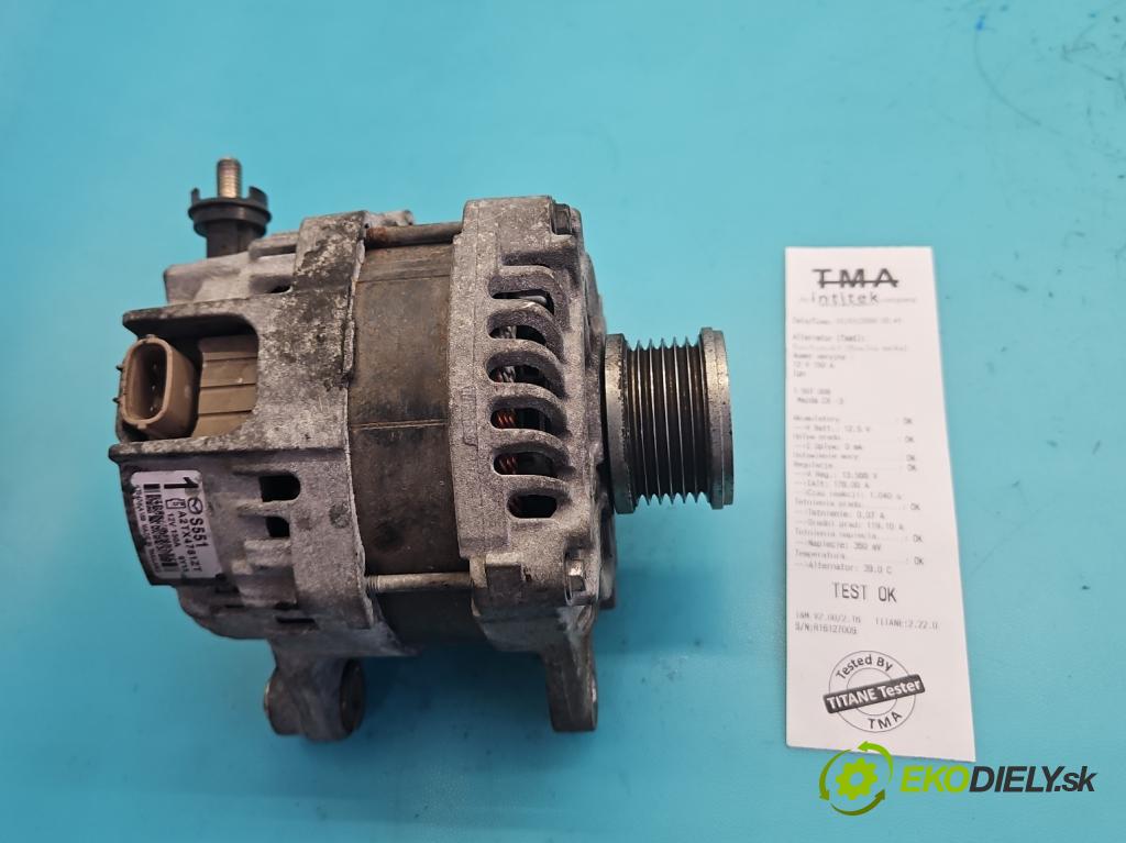 Mazda CX-3 2014-2021 1.5d 105 hp manual 77 kW 1499 cm3 5- Alternator A2TX4781ZT (Alternátor)