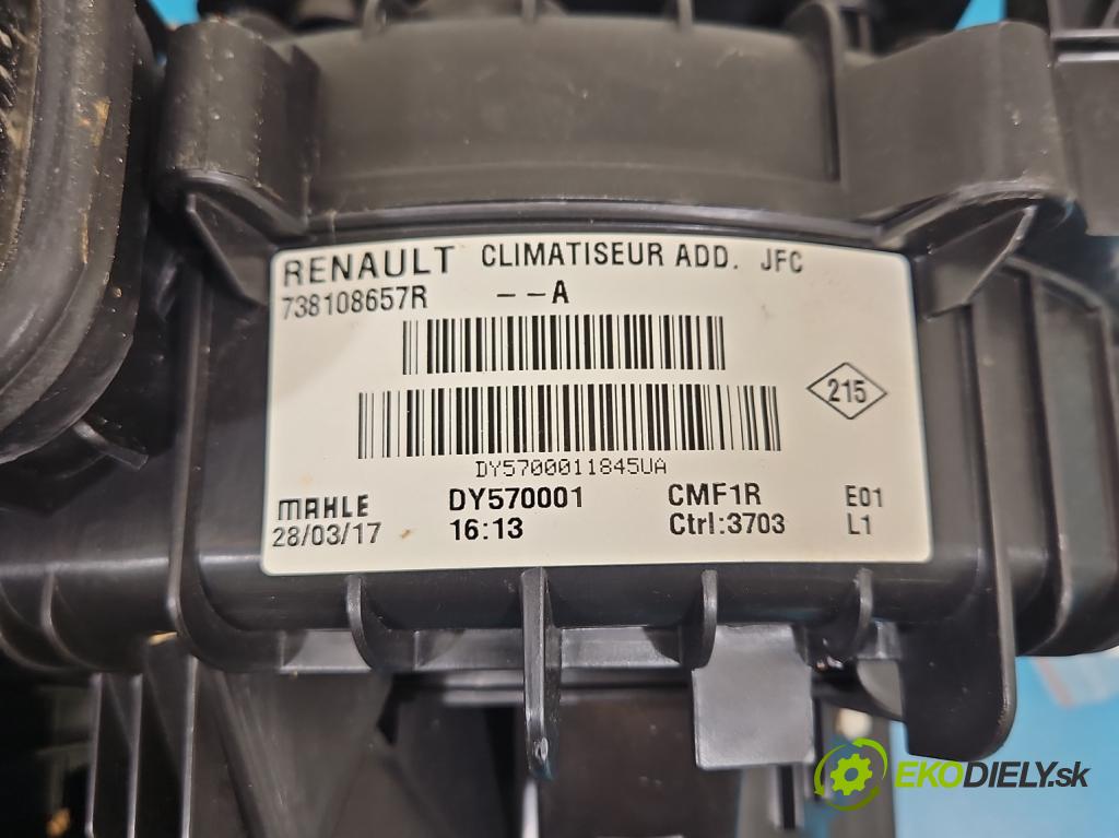 Renault Espace V 2014-2023 1.6 dci 160 hp automatic 118 kW 1598 cm3 5- radiátor 738108657R-A (Radiátor topení)