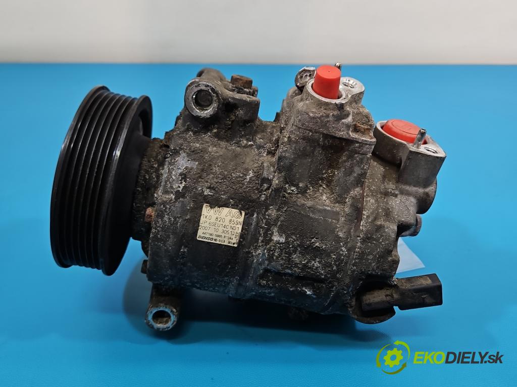 Vw Jetta V 2005-2010 1.4 TSI CAX 122 HP manual 90 kW 1390 cm3 4- Kompresor: klimatizácie 1K0820859N (Kompresor klimatizácie)