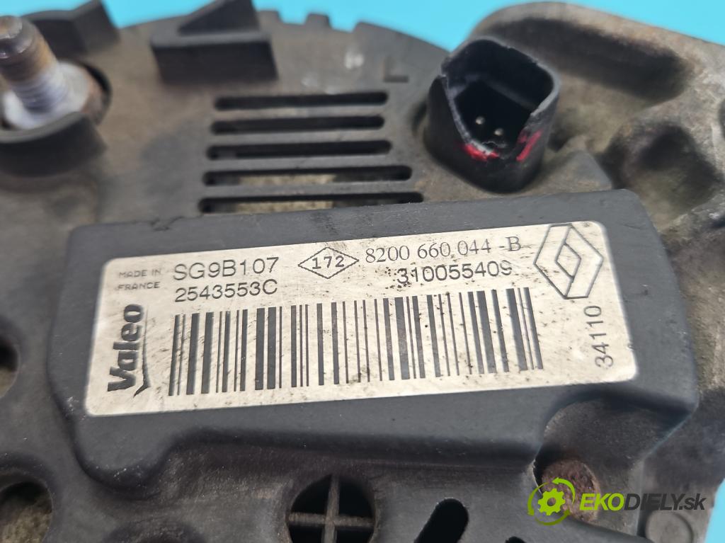 Renault Thalia II 2008-2013 1.2 16V 75 hp manual 55 kW 1149 cm3 4- Alternator 8200660044B (Alternátor)