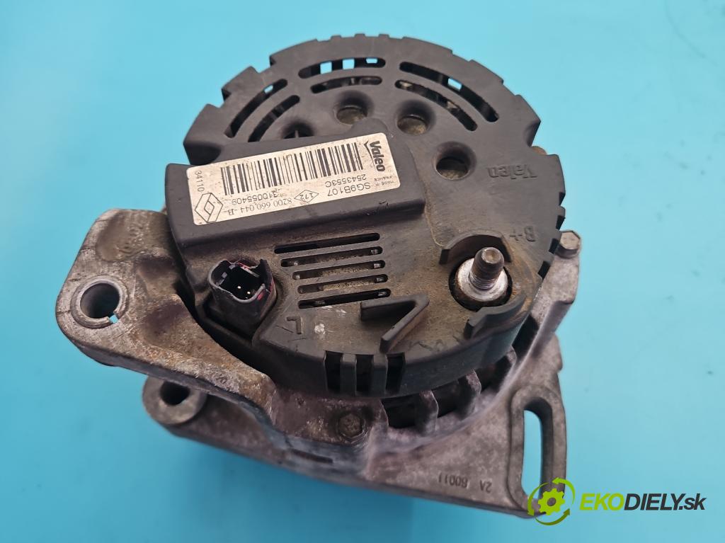 Renault Thalia II 2008-2013 1.2 16V 75 hp manual 55 kW 1149 cm3 4- Alternator 8200660044B (Alternátor)
