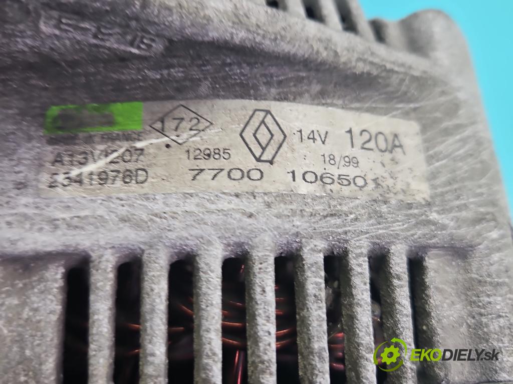 Renault Laguna I 1994-2001 1.9 dti 98 hp manual 72 kW 1870 cm3 5- Alternator 2541976D (Alternátor)
