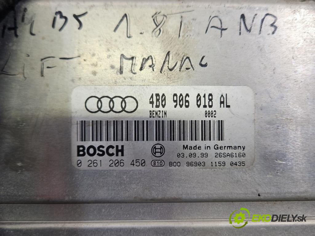 Audi A4 B5 1994-2001 1.8 T 150 hp manual 110 kW 1781 cm3 5- řídící jednotka motoru 4B0906018AL