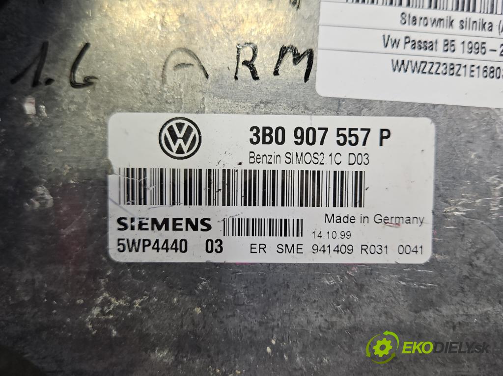 Vw Passat B5 1995-2005 1.6 8V 102 hp manual 75 kW 1595 cm3 5- řídící jednotka motoru 3B0907557P