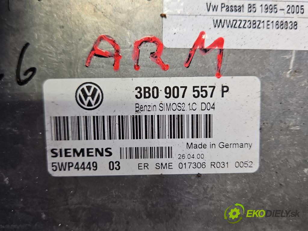 Vw Passat B5 1995-2005 1.6 8V 102 hp manual 75 kW 1595 cm3 5- řídící jednotka motoru 3B0907557P