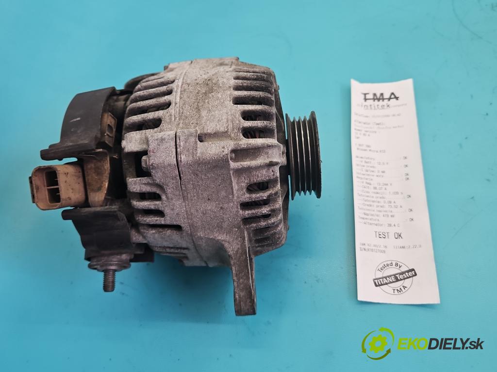 Nissan Micra K12 2003-2010 1.2 16V 65 hp manual 48 kW 1240 cm3 3- Alternator 2542694A (Alternátor)