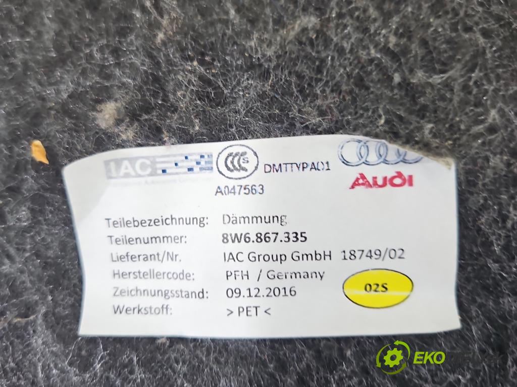Audi A5 F5 2016-2024 2.0 TFSI 252KM automatic 185 kW 1984 cm3 2- Čalounictví: dvere zadné ľavé 8W6868605
