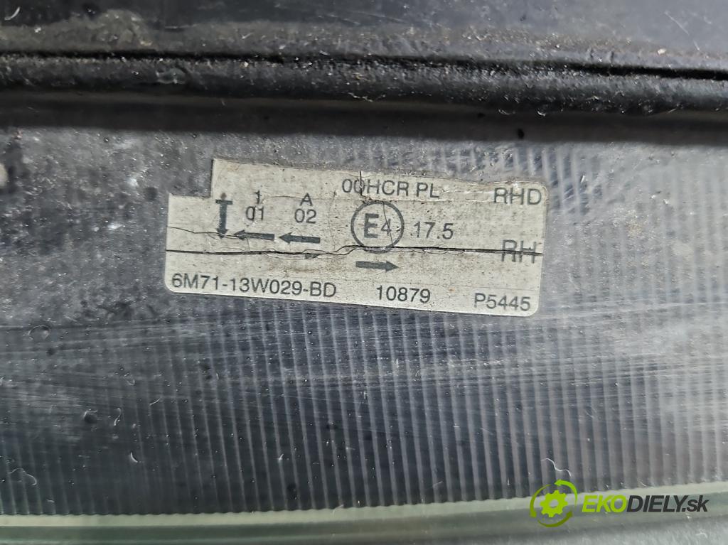 Mazda 2 I 2003-2007 1.2 16V 75 HP manual 55 kW 1242 cm3 5- Reflektor: pravý 6M71-13W029-BD (Svetlo predné pravé)