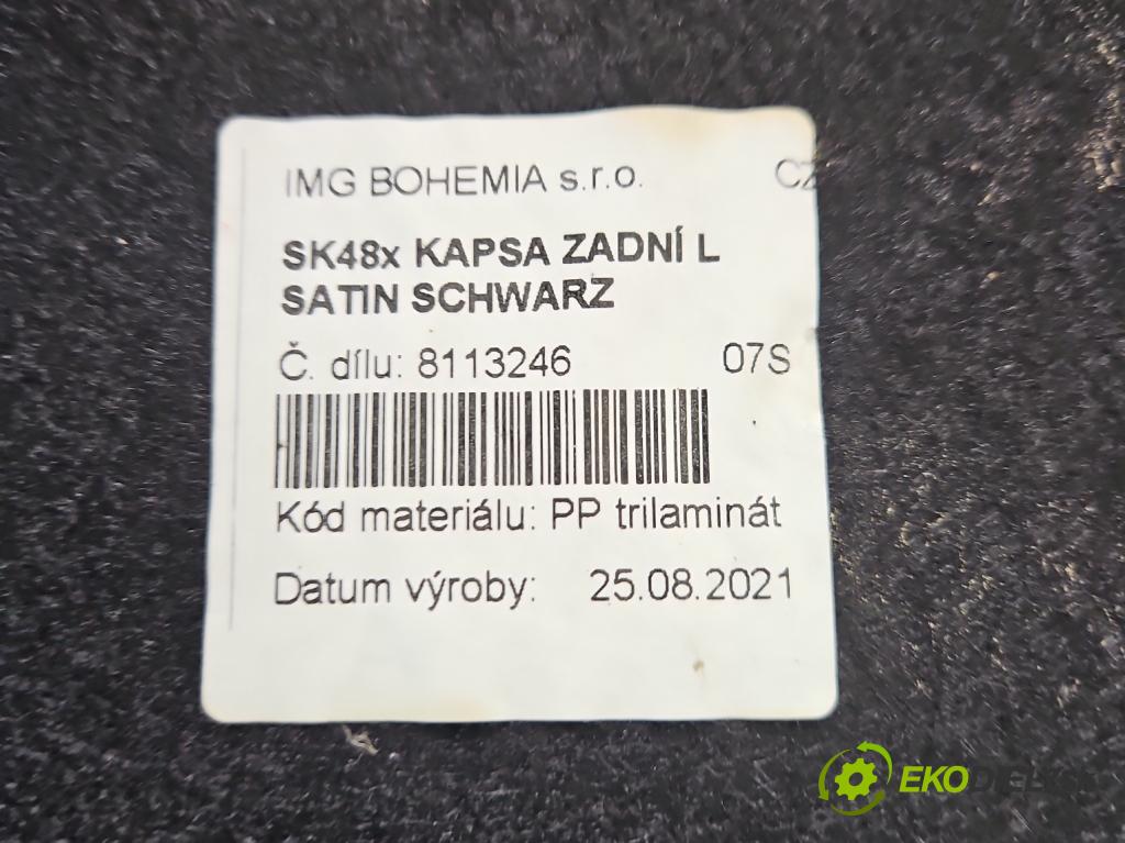 Skoda Superb III 2015-2024 1.5 TSI 150 HP automatic 110 kW 1498 cm3 5- Čalounictví: dvere zadné ľavé