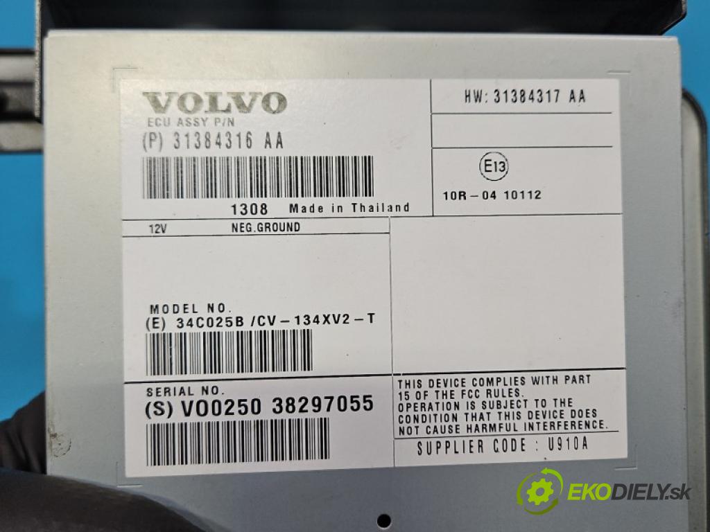 Volvo V40 II 2012-2019 1.6 T2 120 HP manual 88 kW 1596 cm3 5- Zesilovač: 31384316 (Zosilňovač)