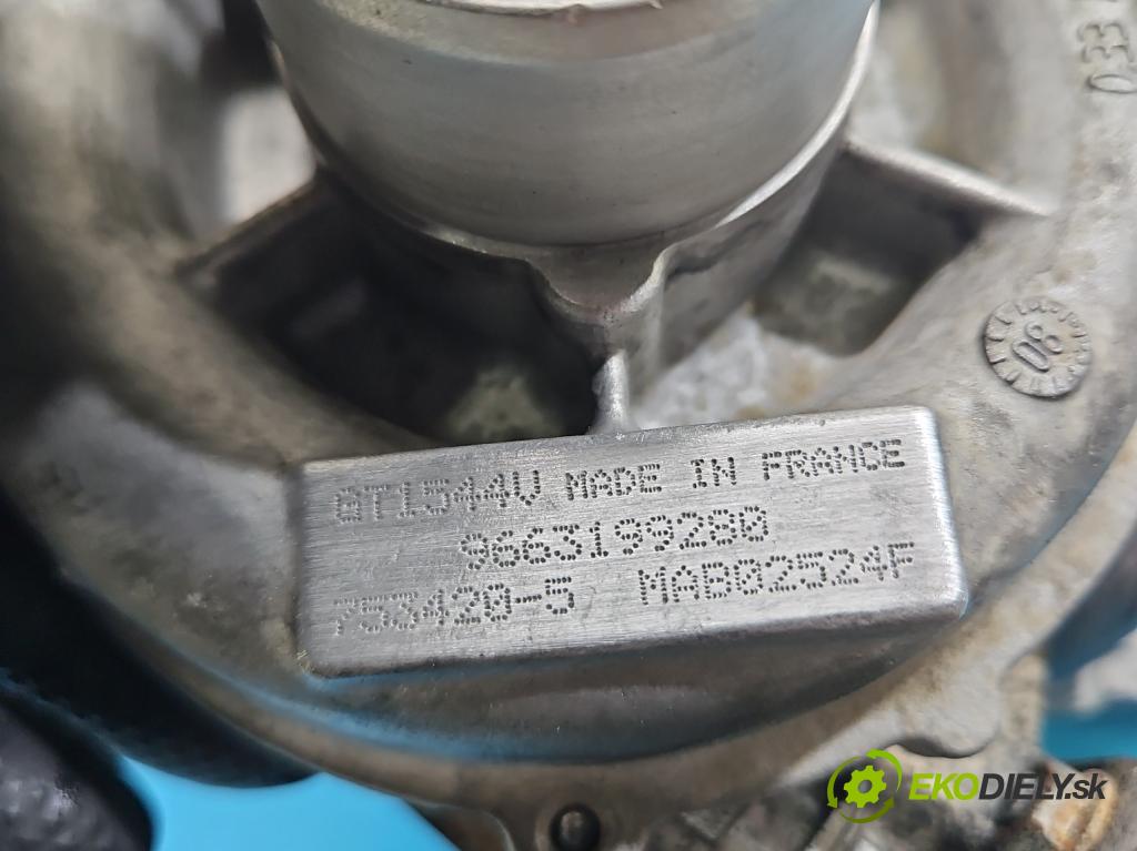 Citroen C4 Picasso I 2006-2013 1.6 hdi 109 hp manual 80 kW 1560 cm3 5- Turbodmychadlo 753420-5 (Kompletní turbodmychadlo)