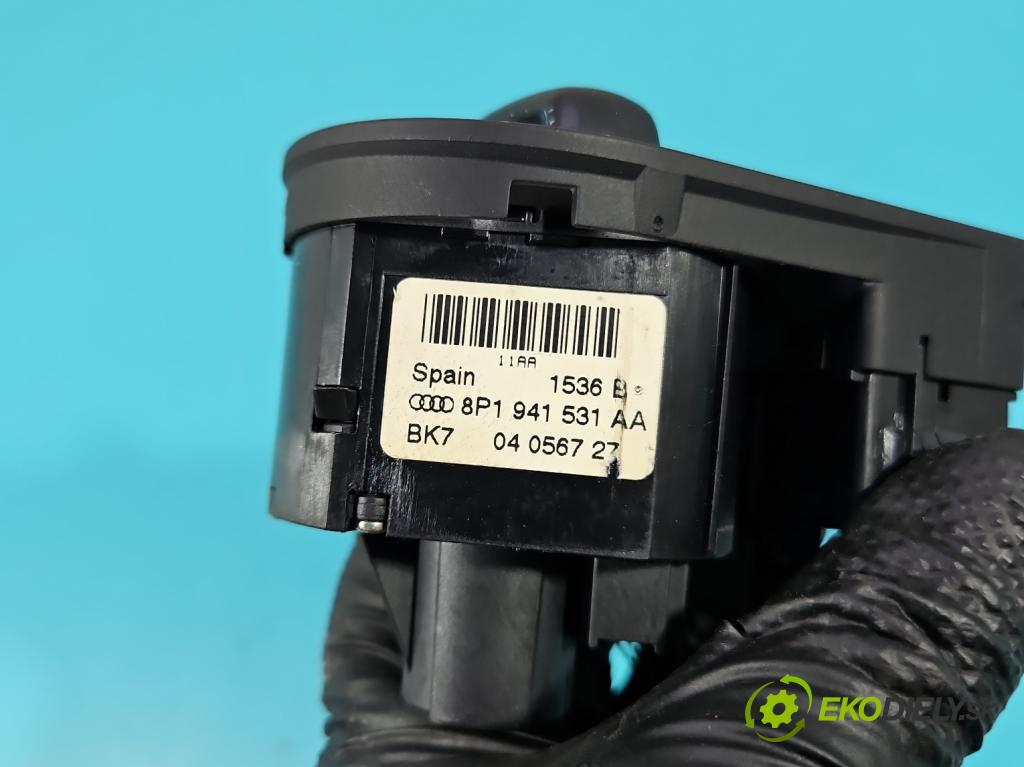Audi A3 8P 2003-2012 1.9 tdi 105 HP manual 77 kW 1896 cm3 5- prepínač světla: na doska: 8P1941531AA