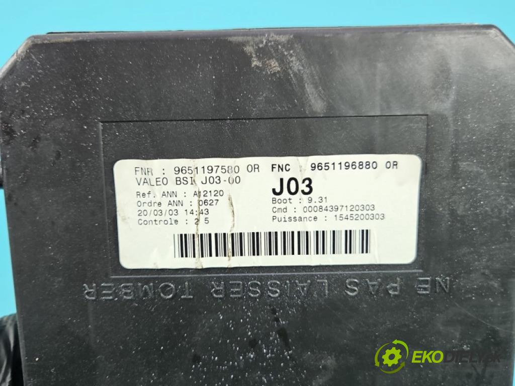 Peugeot 307 2.0 hdi 107 HP manual 79 kW 1997 cm3 5- řídící jednotka 9651196882