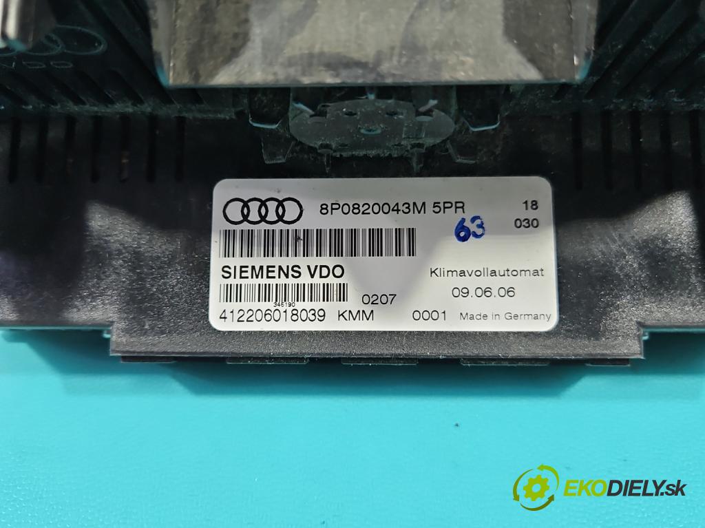 Audi A3 8P 2003-2012 1.9 tdi 105 HP manual 77 kW 1896 cm3 5- panel kúrenia 8P0820043M
