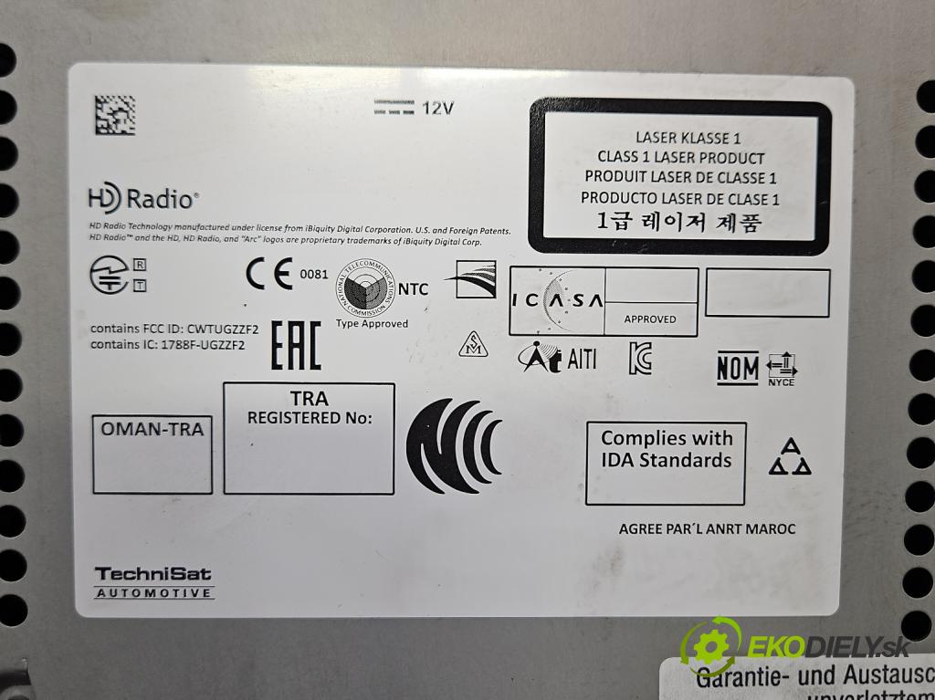 Vw Jetta VI 2010-2018 2.0 tdi 110 hp manual 81 kW 1968 cm3 4- Radio továrna: 5K7035200D