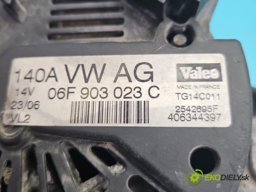 Audi A3 8P 2003-2012 1.9 tdi 105 hp manual 77 kW 1896 cm3 5- Alternator 06F903023C (Alternátor)