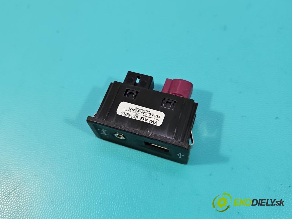 Vw Jetta VI 2010-2018 2.0 tdi 110 hp manual 81 kW 1968 cm3 4- zásuvka USB 5G0035222F