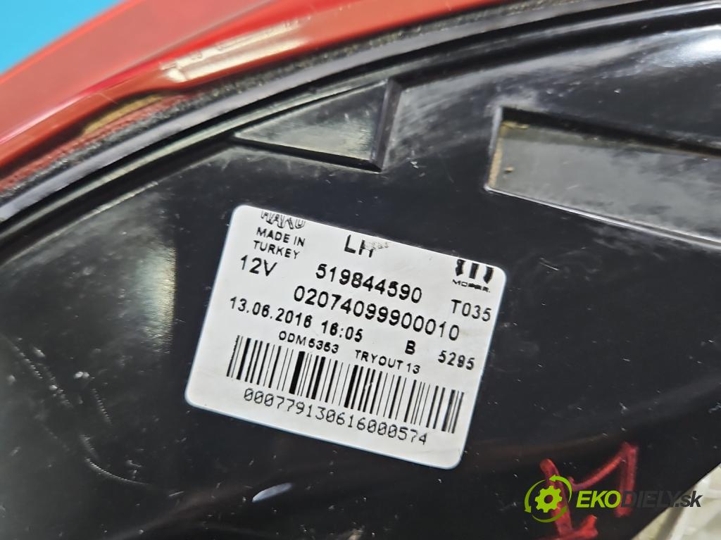 Fiat Tipo II 2015- 1.4 16V 95 HP manual 70 kW 1368 cm3 4- svetlo / reflektor zadné ľavé 519844590 (Kľučka dverí ostatné)