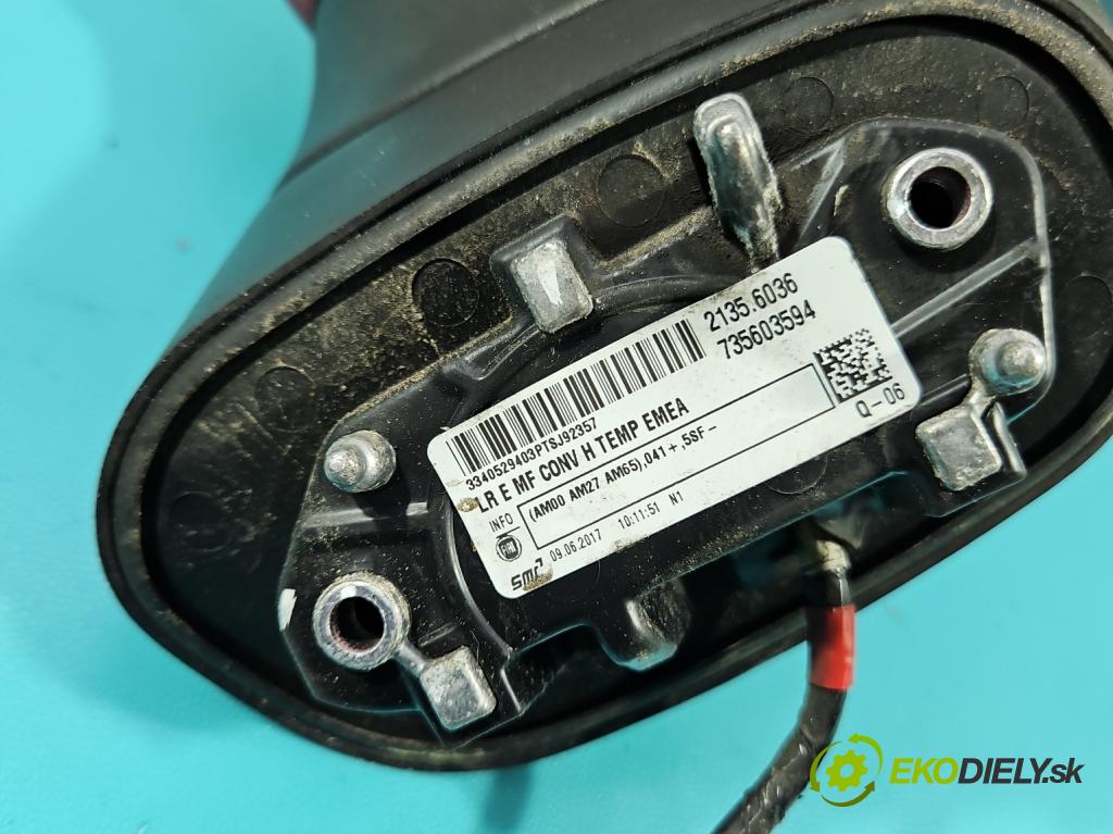 Fiat 500x 1.6 16V 110 hp manual 81 kW 1598 cm3 5- zpětné zrcátko pravé 735603594 (Klika dveří ostatní)