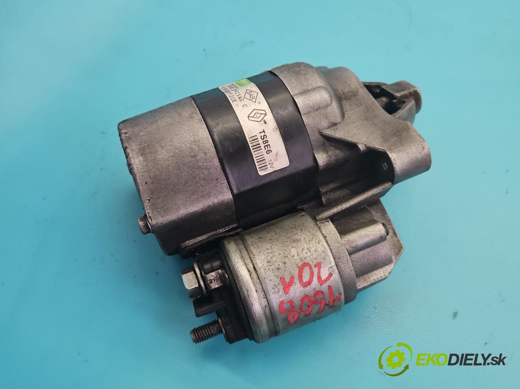 Renault Clio III 2005-2012 1.2 TCE: 101 hp manual 74 kW 1149 cm3 5- startér: 8200369521E (Startér)