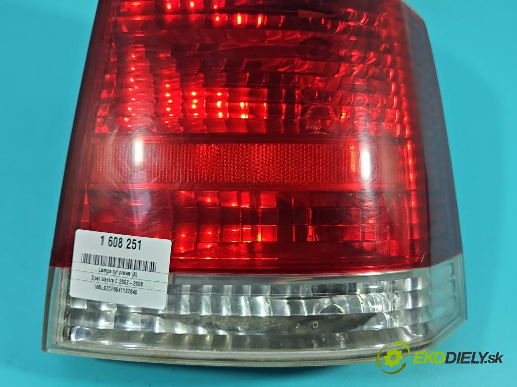 Opel Vectra C 2002-2008 1.8 16V 122 HP manual 90 kW 1796 cm3 4- svetlo / reflektor zadné pravé 1313002 (Kľučka dverí ostatné)