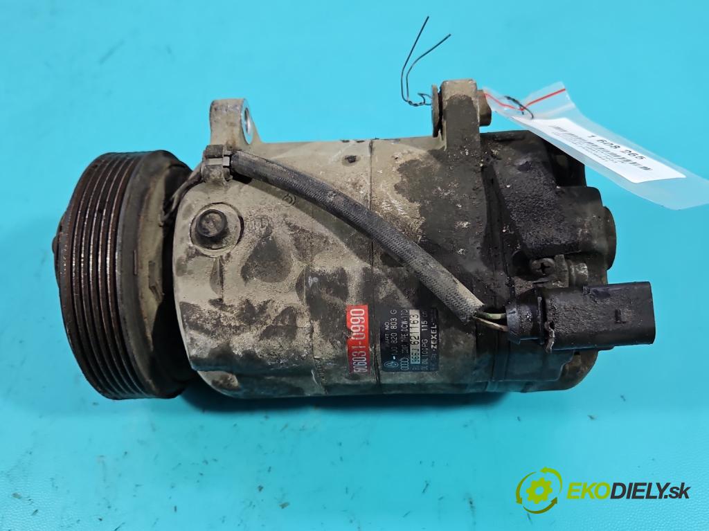 Audi A3 8L 1996-2003 1.6 8V 101 HP manual 74 kW 1595 cm3 5- Kompresor: klimatizácie 1J0820803G (Kompresor klimatizácie)
