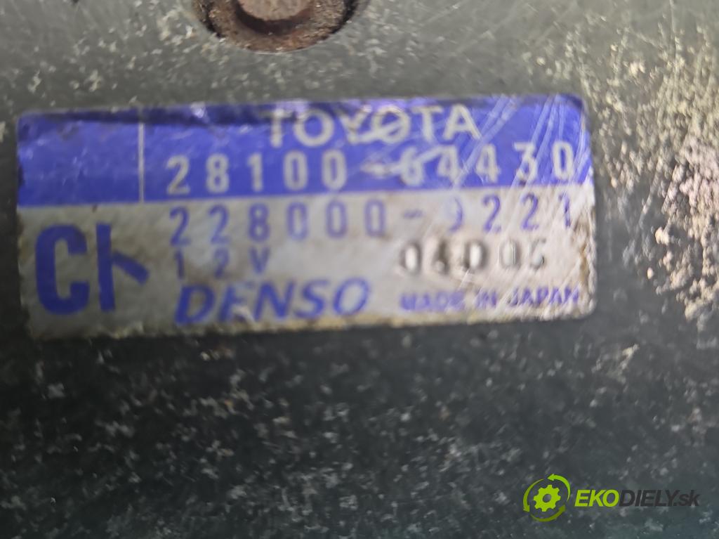 Toyota Corolla Verso I 2001-2004 2.0 D4D 90 hp manual 66 kW 1995 cm3 5- startér: 28100-64430 (Startér)