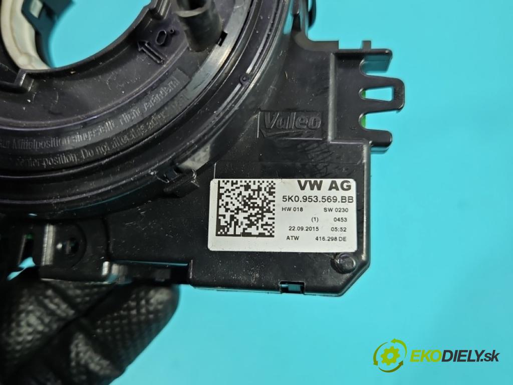Vw Jetta VI 2010-2018 2.0 tdi 110 HP manual 81 kW 1968 cm3 4- Páska: airbag 5K0953569BB (Airbag)