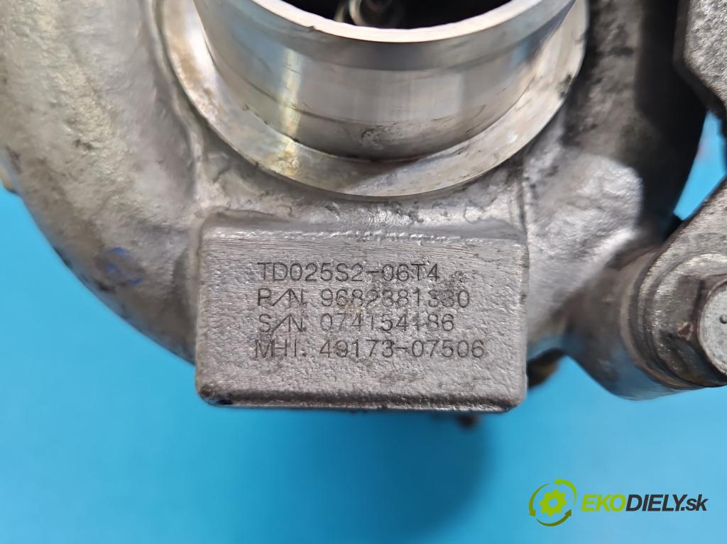 Peugeot 207 1.6 hdi 90 hp manual 66.2 kW 1560 cm3 5- Turbodmychadlo 49173-07506 (Kompletní turbodmychadlo)