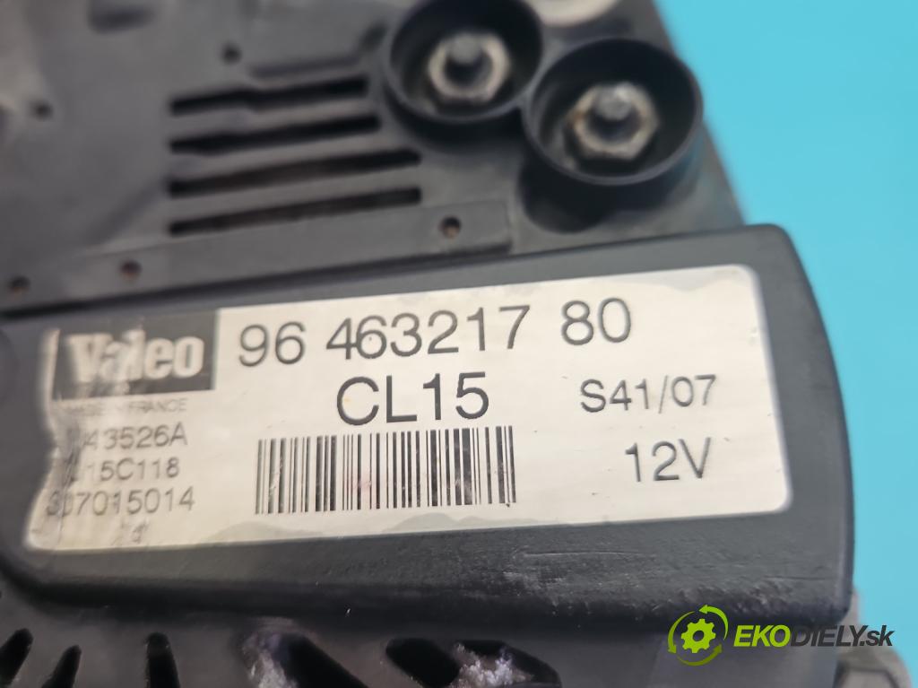 Peugeot 207 1.6 hdi 90 hp manual 66.2 kW 1560 cm3 5- Alternator 9646321780 (Alternátor)