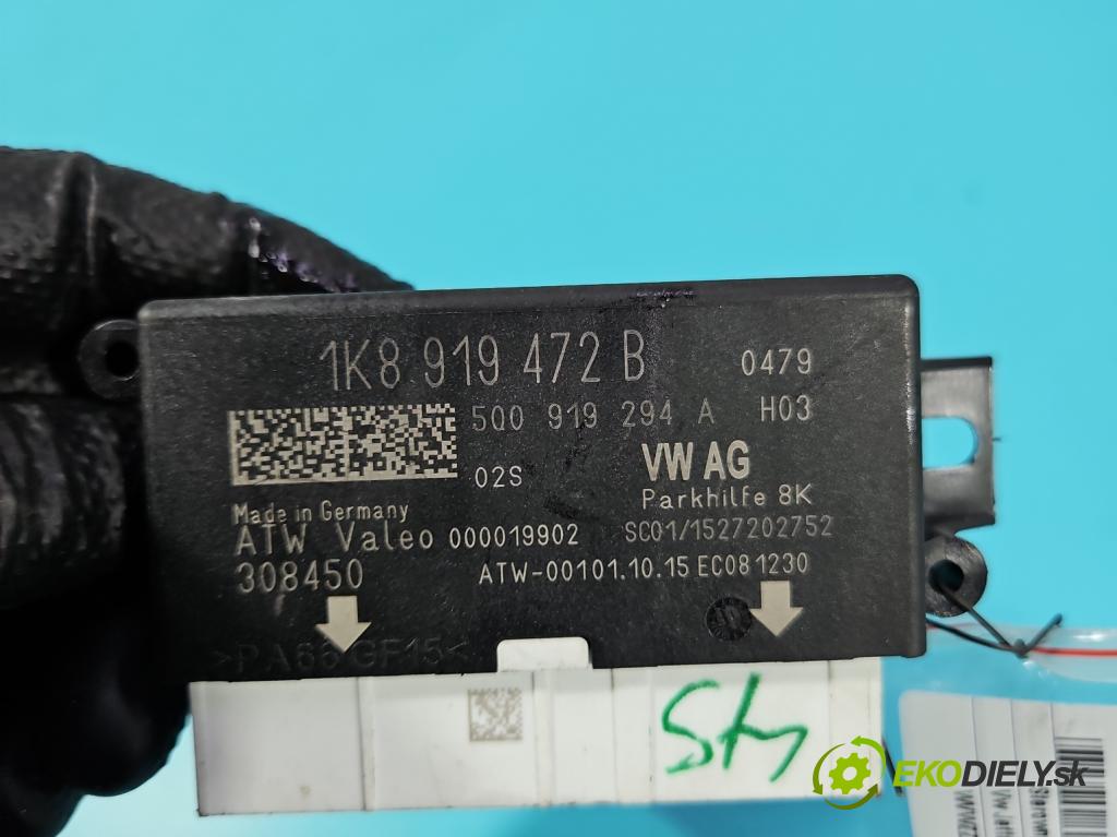 Vw Jetta VI 2010-2018 2.0 tdi 110 HP manual 81 kW 1968 cm3 4- riadiaca jednotka parkovaní: 1K8919472B